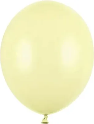 Produktbild von Pastellgelbe Geburtstagsballons 12 cm, 100 Stück.