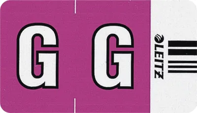 Produktbild von Orgacolor Buchstabensignal G VE=10x250 Stück violett
