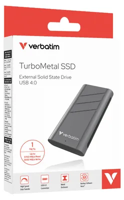 Produktbild von Verbatim TurboMetal SSD      1TB USB4 r/w 3700/3600 MB/s    32021