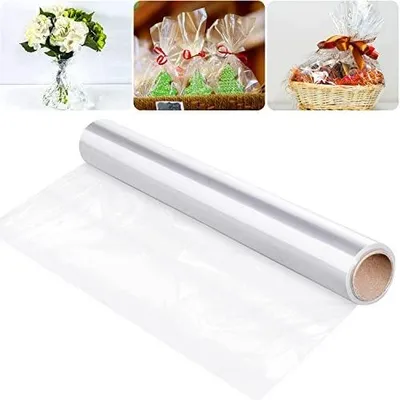 Zdjęcie produktu dla Folia prezentowa przezroczysta opp 80CM x 30M do pakowania prezentów