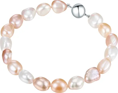Produktbild von Valero Pearls Perlen-Armband Sterling Silber Süßwasser-Zuchtperle 19,5 cm 50100209