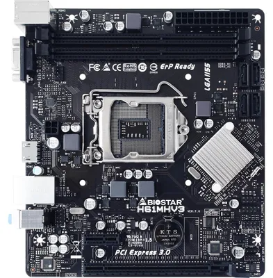 Zdjęcie produktu dla Biostar H61MHV3                      (H61,S1155,mATX,DDR3)
