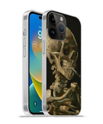 Obrázek produktu pro Kryt na mobilní telefon pro Apple iPhone 14 Pro Hlava kostlivce s hořící cigaretou - Vincent van Gogh Silikonové měkké pouzdro