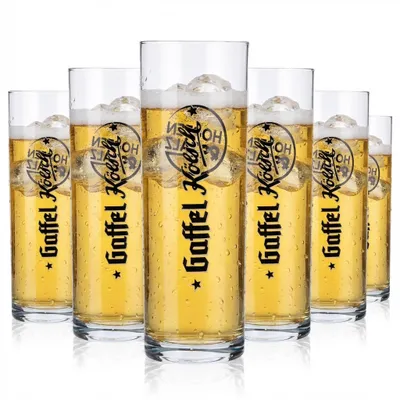 Produktbild von 6x Gaffel Bier Glas 0,3l Kölschglas/Stange Biergläser"Hopfen & Salz"