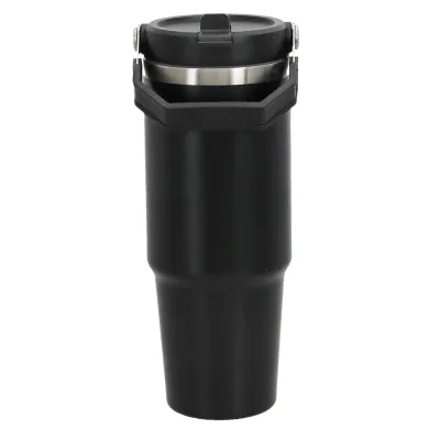 Immagine prodotto di Tazza termica in acciaio inossidabile da 0,9 l con cannuccia estraibile, tazza termica a tenuta stagna, tazza da caffè, thermos, colore nero