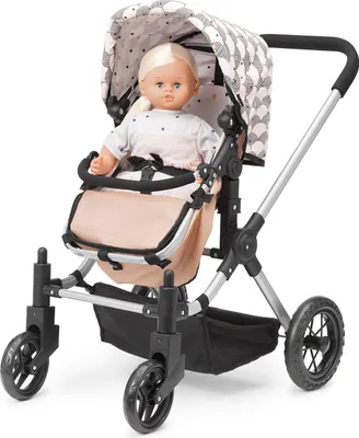 Produktbild von Skrallan Puppenwagen 3-in-1 Holz-Kinderwagen für Babypuppen