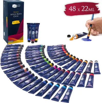 Produktbild von Artina Acrylfarben Set Crylic Künstlerfarben 48x22ml