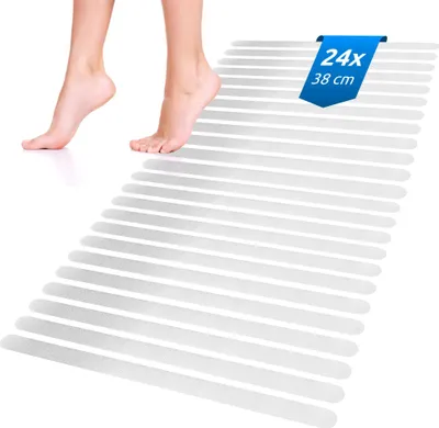 Produktbild von ECENCE Anti-Rutsch Aufkleber Streifen für Dusche & Badewanne & Treppe 24er Set Duscheinlage Badewa