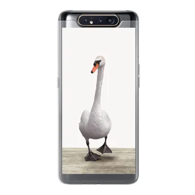 Produktbild von MuchoWow® Handyhülle Schutzhülle Hülle für Samsung Galaxy A80 Schwan - Tiere - Vogel - Jungen - Mädchen - Kinder Silikon Softcase Handy Hülle - Schutzdeckel