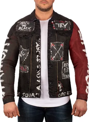 Produktbild von Cipo & Baxx Herren Jeans Jacke CJ248 Schwarz S