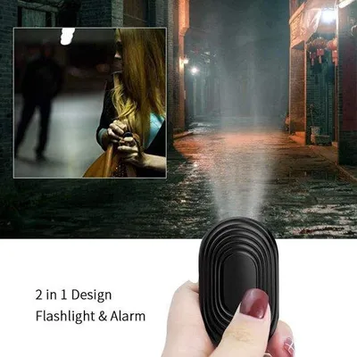Obrázok produktu pre Prenosný alarm na kľúče – hlasný núdzový signál s hlasitosťou 120 dB a LED baterkou