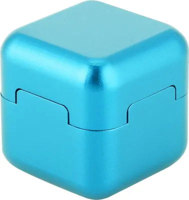Produktbild von Tragbarer Mini-Kreidehalter aus Aluminium mit magnetischer Queue-Spitze, Billard-Pool-Kreide-Träger (blau)
