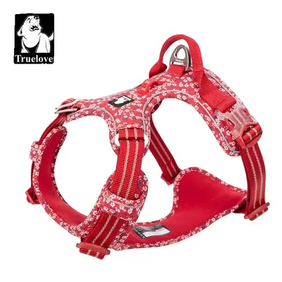 Image de Harnais pour chien, gilet ajustable, motif floral, PoppyRed, L