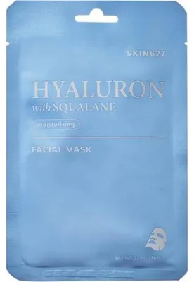 Zdjęcie produktu dla SKIN627 Maseczka do twarzy, maseczka w płachcie, hialuron i skwalan, 22 ml
