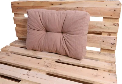 Produktbild von TexDeko Garden Cord Seitenkissen 60x40x20/10 cm – weicher Cordstoff 320 g/m², gesteppt, wasserabweisend & UV-beständig – Cappuccino
