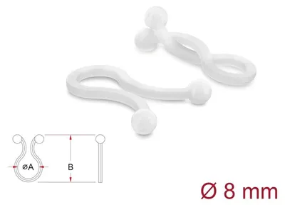 Image de Gaines pour câbles, diamètre 8 mm, transparentes, 100 pièces, réutilisables