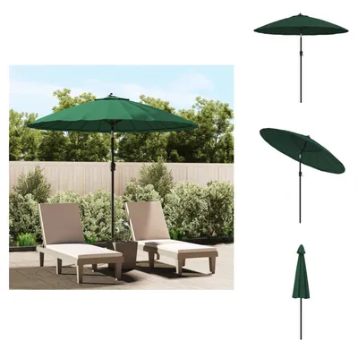 Produktbild von vidaXL Sonnenschirm mit Aluminium-Mast 270 cm Grün -  Sonnenschirme & Sonnenschutze