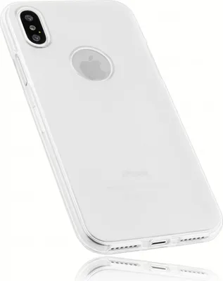 Produktbild von mumbi Hülle kompatibel mit iPhone X / XS Handy Case Handyhülle, transparent weiss