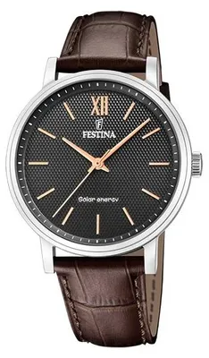Produktbild von Festina Herren Armbanduhr SOLAR ENERGY F20660/6 Lederband braun