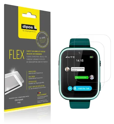 Produktbild von 2x Schutzfolie für Oliimptek T45 Folie, 100% Displayabdeckung, dipos Flex