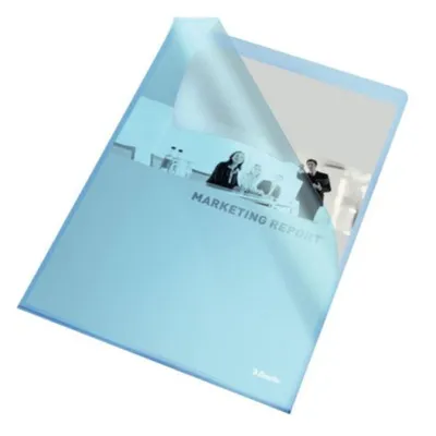 Produktbild von Esselte Sichthüllen Standard DIN A4 PP blau 0,12 mm 100 Hüllen