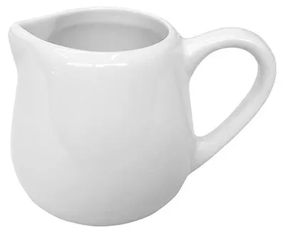 Milchkännchen aus Porzellan, weiß, 50 ml, spülmaschinengeeignet