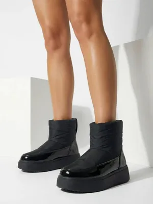 Produktbild von Royalfashion Black Maderta Slipper Damen Schneestiefel, Größe 38