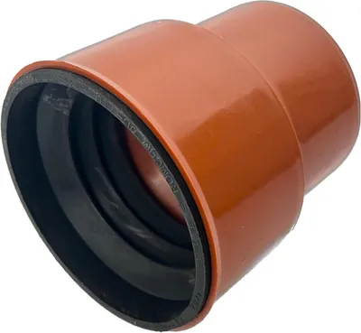 Produktbild von KG Übergang 124 x 110 Gussrohr PVC-U Verbinder | Anschlussstück | Anschluss | mit Dichtung | für externe Entwässerungssysteme | Gummidichtung | Abwass