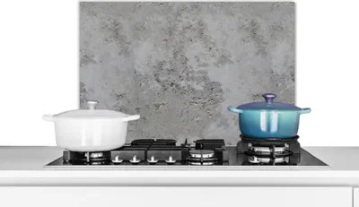 Obrázok produktu pre KitchenYeah® Kuchynský splashback - Kuchynský splashback - Ochrana steny sporáka a drezu - Vzor - Sivý - Starý - Betón 60x40 - Alu-Dibond (alternatíva skleneného splashbacku) - Tepelne odolný - Splashback na sporák
