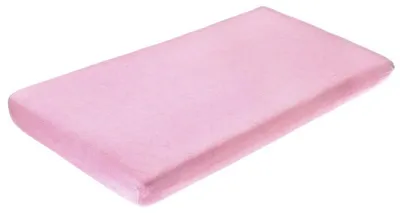 Produktbild von Wasserdichtes Frottee-Spannbettlaken für Babybett 120x60 cm, rosa, bis 15 cm