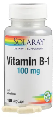 Produktbild von Vitamin B1 100 mg Solaray Kapseln 100 St