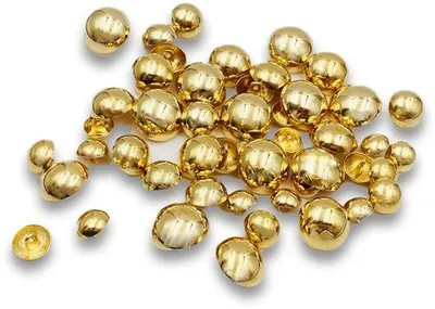 Image de Boutons métalliques dorés brillants, 11-20 mm