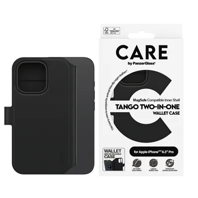 Obrázek produktu pro PanzerGlass CARE™ by ® Tango 2-in-1 Wallet Case w. MagSafe iPhone 16 Pro, Obal, Apple, Apple - iPhone 16 Pro, Černá