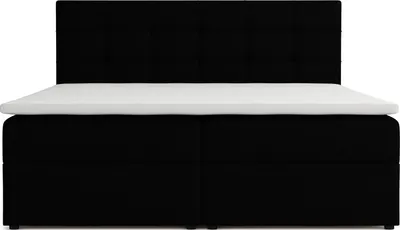 Produktbild von VENASI JESSA Boxspringbett 160x200 mit Bettkästen H2/H3 Matratze SCHWARZ