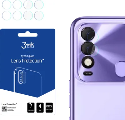 Produktbild von 3mk Hybridglas Lens Protection für Tecno Spark 8Kamera Objektiv Kameralinse 0,16mm 6H (4 Stück)