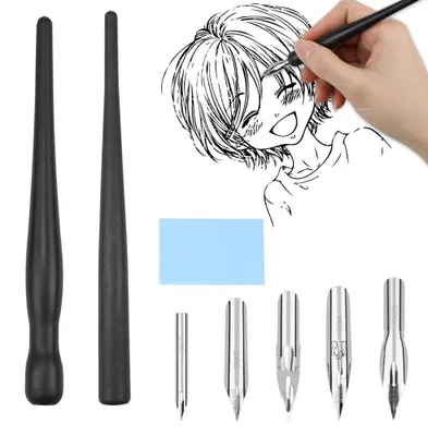 Immagine prodotto di Set di 2 portapenne con 5 penne e 1 gomma da disegno