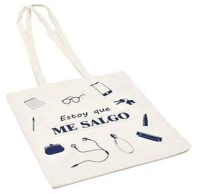 Image de MI CASA Tasche : Sac "Ich Bin Que ME Salgo", dimensions 36 x 40 cm, couleur naturelle. Dimensions : 36 x 40 cm