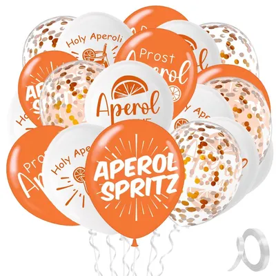25 Aperol-Ballons, orange, 12 Zoll, Party-Deko, Latex