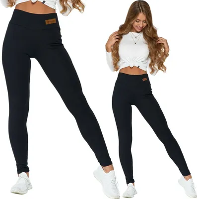 Produktbild von MORAJ Damen Leggings 1500-040 lang Hochbund Hose High-Waist Blickdicht Übergröße Moraj - Schwarz - L/XL