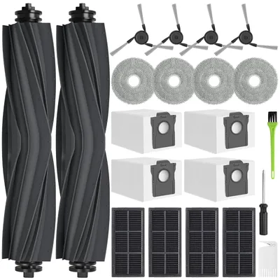 Zubehörset für Dreame X40 Ultra – 2 Hauptbürsten, 4 Staubbeutel, 4 Filter