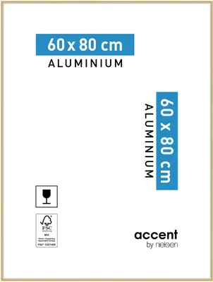 Produktbild von accent by nielsen Aluminium Bilderrahmen Accent, 60x80 cm, Gold