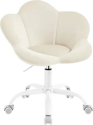 Produktbild von WOLTU Kinder Schreibtischstuhl, Bürostuhl, ergonomisch, höhenverstellbar, Samt : Beige Farbe: Beige