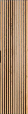 Produktbild von Badhochschrank hängend - Holzfarben hell & Schwarz - 140 cm - MADELA