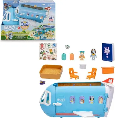 Produktbild von Bluey 3 In 1 Flugzeugfiguren Durchsichtig Durchsichtig One Size