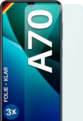 Produktbild von moex® 3x Schutzfolie kompatibel mit Samsung Galaxy A70 - Displayschutzfolie dünn Folie, Klar