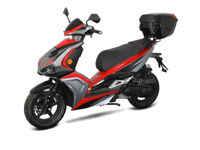 Produktbild von Motorroller Striker 50ccm 45 km/h Euro 5, LED, mit Top Case - rot GT Union