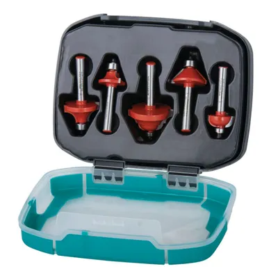 Obrázek produktu pro Wolfcraft sada 5-ti HM profilových fréz, stopka 8mm 8754000