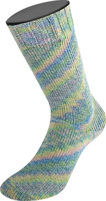 Produktbild von Lana Grossa - Meilenweit 100g Baumwolle Bamboo Pepita 2501 frühlingsgrün hellgelb rosa himmelblau grau