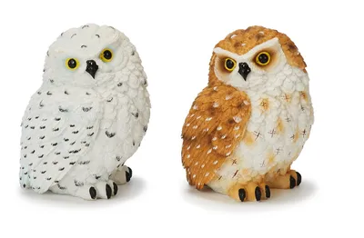 Produktbild von Deko Eulen 2erSet ca. 11 cm, Dekoration Figur Figuren Tiere Eule Vogel Uhu