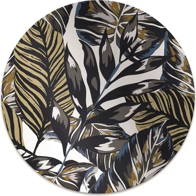 Produktbild von Rundmatte - Stuhlunterlage Bürostuhlunterlage - Rund Ø 100 cm - Bodenmatte - Fußmatte - Palme